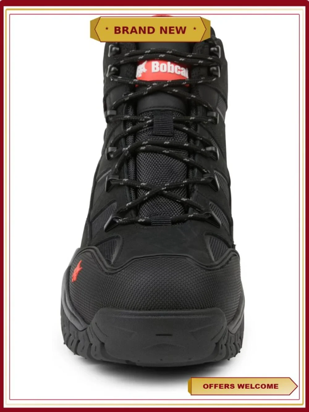 Waterproof Steel Toe Work Boot Men's Full-Grain Leather Slip Resistant